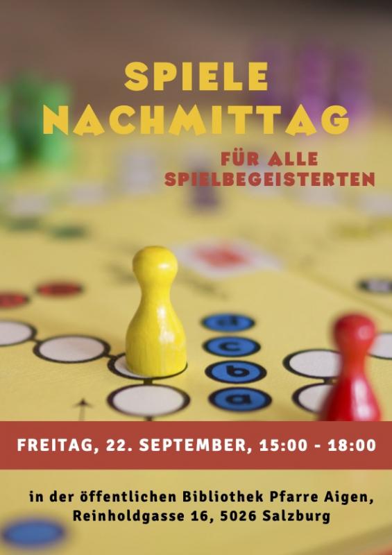 Spielenachmittag Plakat